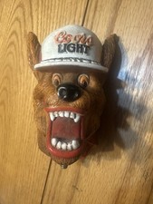 Coors Light Beer Wolf Draft Beer Tap Handle Vintage picture
