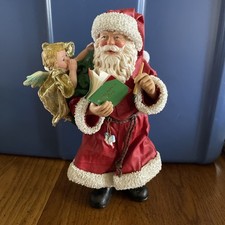 Rare Clothique Possible Dreams Studio 56 Santa with Good Girls/Boys Book & Angel picture