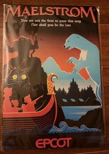 Retro Disney Epcot Maelstrom Norway Tin Sign. 8x12 picture