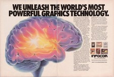 Infocom Vintage 2pg Magazine Ad 1980s Brain Graphic Full Page Computer Games picture