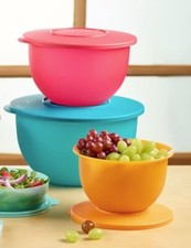 Tupperware IMPRESSIONS CLASSIC BOWL SET Serving Mixing ~5-1/2, 10, 18 Cup~ NEW picture