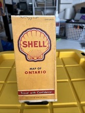 1940's Shell oil company gas station map of Ontario Canada Complete picture