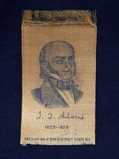 JOHN QUINCY ADAMS 1825-1829 1910's MOGUL CIGARETTES PRESIDENTS S77 SILK YELLOW picture