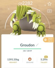 Pokémon Go-Shiny Groudon XXL -TRADE-Trade Registered, 30 Days Or 1M Stardust picture