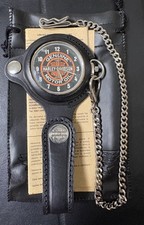 Harley-Davidson Genuine Motor Oil Collectible Watch Leather Strap Original Box picture