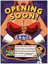 Leisure Suit Larry's Casino - PC - Sierra Games - Original Print Ad/Poster 1998 picture