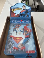 vtg superman pinball 2004 Funrise saving the world crack on screen with residue picture