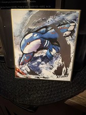 Kyogre Silver Foil Ver Pokemon Shikishi Art Board Card BANDAI Nintendo Japan picture