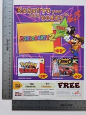 Eb Games Mario Party 2 Pokemon Rr64 Original Print Ad / Poster Game Gift Art picture