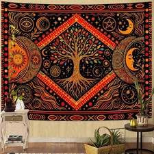 Lunerfex Tree of Life Sun Moon Stars Wall Tapestry, Cosmic Harmony Symbol Tap... picture