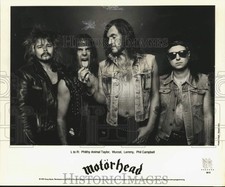 1991 Press Photo Motorhead-Philthy Animal Taylor, Wurzel, Lemmy, Phil Campbell picture