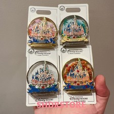 Disney Pin authentic 2026 Castle 4 seasons exclusive Shanghai Disneyland picture