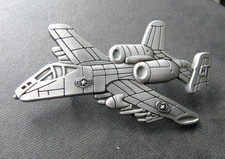 WARTHOG THUNDERBOLT A-10 AIR FORCE ATTACK AIRCRAFT JACKET HAT PIN BADGE 2.6 