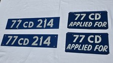 Vintage 1970's Foreign Diplomat Permanent & Temporary Plate Set For India- RARE picture