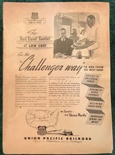 Vintage 1946 Union Pacific Railroad Challenger Way Print Ad Train Advertising picture