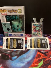 Funko Pop Lot BULBASAUR AUTO W/ Stamped Promo Card SWEET JSA Tara Sands Auto picture