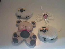 FOUR VINTAGE 1960'S HAND MADE CHRISTMAS ORNAMENTS picture