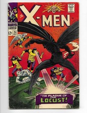 X-Men 24 1966 Marvel Comics VG+ 4.5 1st App Locust Cyclops Beast Iceman picture