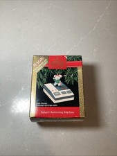 1992 Hallmark Keepsake Magic Ornament Santa's Answering Machine -  picture