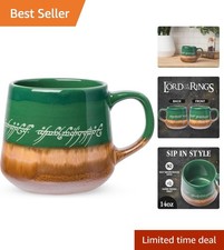 Lord of the Rings Elven Text Ceramic Mug, 14oz - High Gloss & Durable Design picture