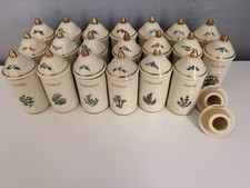 Vintage 1992 Lenox Spice Garden Porcelain Spice Jars 20 Completed Jars 2 lids picture