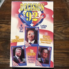 Decision '92 Sealed Trading Cards Box Bush Clinton Perot Presidential Election picture