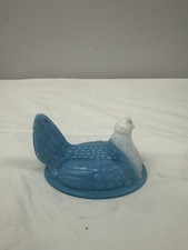 Vintage Blue “Hen On A Nest” Lid Only picture