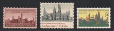 SMITHSONIAN INSTITUTION - SET OF 3 U.S. POSTAGE STAMPS 1946-1996 MINT CONDITION picture
