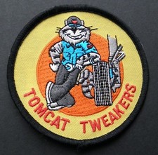 US NAVY TOMCAT TWEAKERS BABY EMBROIDERED PATCH 3.1 INCHES TOM CAT ENGINEER picture
