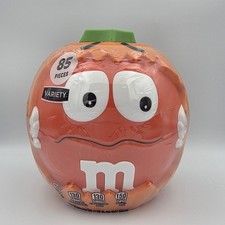 M&M’s Halloween Candy Dish Pumpkin Plastic Bucket Holder Jack O Lantern Decor picture