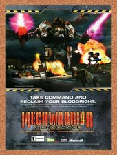 1999 MechWarrior 4 Vengeance PC Original Advertisement / Retro Wall Art v3 picture