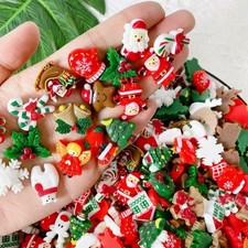 50 PCS Mini Christmas Ornaments,Miniature Resin Ornaments Small Tree... picture
