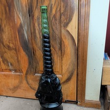 Vintage Italian Chianti 27” Tall Green Horse/Unicorn Wine Bottle  picture