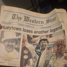 The Western Star Newspaper Feb 16, 1994 Neil Bonnett Obituary NASCAR Hueytown picture