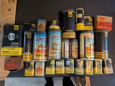 Vintage Camel Tire Repair Patch Kit Lot EITH CONTENTS - Gas & Oil Garage Decor picture