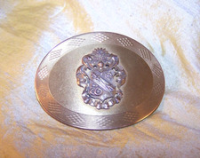 ANTIQUE Sigma Nu fraternity large crest pin / brooch, 2 5/16