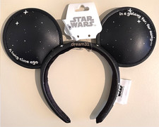 BNWT Disney Star Wars Galaxy Mickey /  Minnie Mouse Ears Headband - Black picture