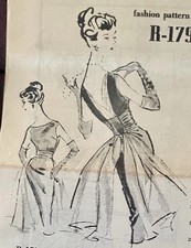 RARE Austine La Mar R-179 Mail Order EVENT Dress 1960s Vintage Sewing Pattern € picture