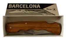 Fury Barcelona 19042 Fixed Blade Knife Olive Wood Handle 440 Steel Spain picture