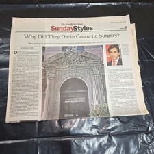 The New York Times Sunday Styles Newspaper June 20 2004 Cosmetic Surgery picture