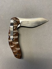 Fox Knives Jens Anso FX-302 St Santos Wood Flipper Liner Lock Knife picture