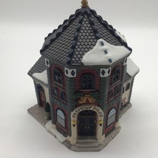 VTG Lemax Caddington Village Piedmont Police  Porcelain Lighted House 1999 picture