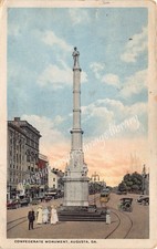 GA~GEORGIA~AUGUSTA~CONFEDERATE MONUMENT~MAILED 1918 picture