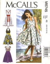 McCall's Misses' Dress Pattern M6745 Size 6-14 UNCUT picture