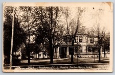 Garden Grove Iowa Residence of C. S. Stearns Zercher Real Photo RPPC picture