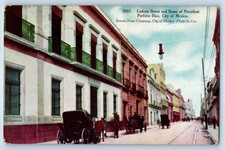Mexico Mexico City Postcard Cadena Street Home of President Porfirio Diaz c1910 picture