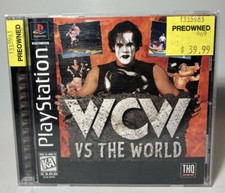 WCW VS THE WORLD STING PS1 PlayStation 1 COMPLETE BLACK LABEL GAME picture