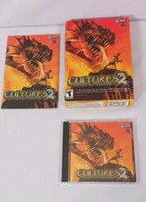 JoWood Prod Computer Game Cultures 2 The Gates of Asgard Box, Game Disk, Maunual picture