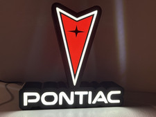 Pontiac 9-inch Light Box LED Sign 3D Printed Wall Decor Man Cave Garage picture