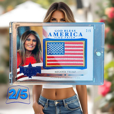 2024 DECISION MELANIA TRUMP GBA FLAG PATCH BLUE FOIL 2/5 RARE picture